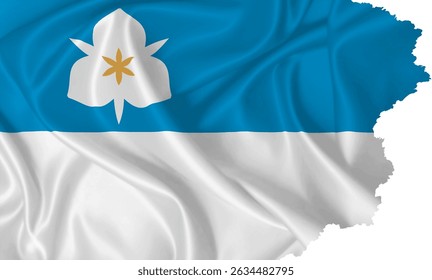 Flag of Salt Lake City vector with torn edges on a transparent background