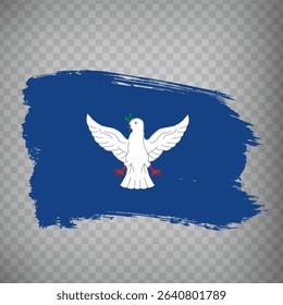 Flag of Salvador is city of Brazil from brush strokes. Flag of Salvador on transparent background for your web site design, app, UI.  EPS10.