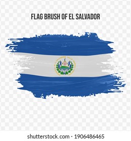 Flag Of Salvador in texture brush with transparent background, vector illustration in eps file