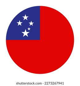 Icono Emoji De Samoa Bandera Ilustración De Vectores Aislados En Fondo Blanco
