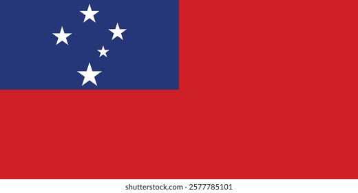 Flag of Samoa logo vector