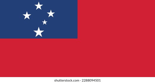 Flag of the Samoa in vector.
