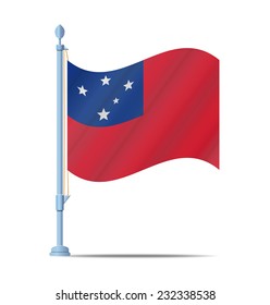 Flag of Samoa vector illustration