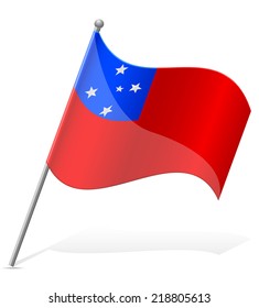 flag of Samoa vector illustration isolated on white background