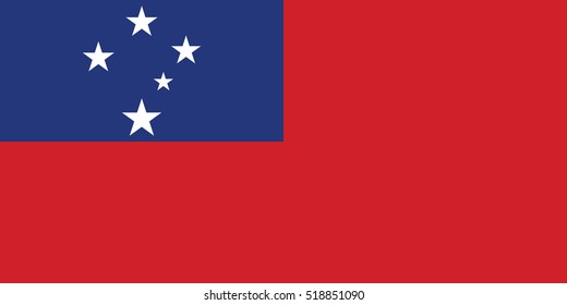 Flag of Samoa vector illustration. page symbol for your web site design Samoa flag logo, app, UI. Samoa flag Vector illustration, EPS10.