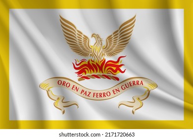 Flag of San Francisco, California, USA. Realistic waving flag of San Francisco vector background.