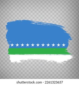 Drapeau des coups de pinceau de San Jose. Flag San Jose est la capitale du Costa Rica sur fond transparent pour la conception de votre site web, application, UI.  EPS10.