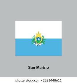 flag of San Marino isolated vector illustration