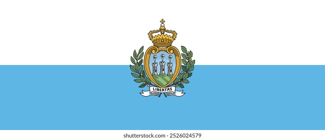 Bandeira de San Marino, versão longa, Vetor Images