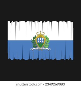 Flag of San Marino national country symbol vector illustration