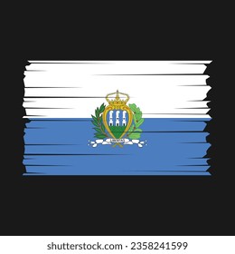 Flag of San Marino national country symbol Vector illustration