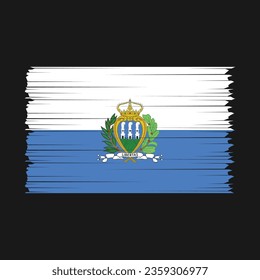 Flag of San Marino national country symbol Vector illustration