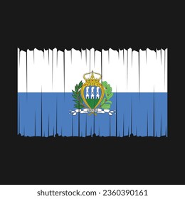 Flag of San Marino national country symbol Vector illustration