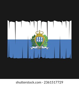 Flag of San Marino national country symbol Vector illustration