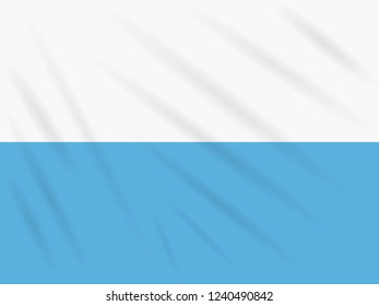 Flag San Marino swaying in wind, realistic vector.