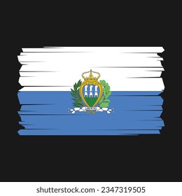 Flag of San Marino with Transparent Background