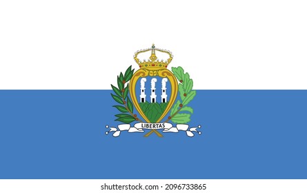 Flag of San Marino vector format eps