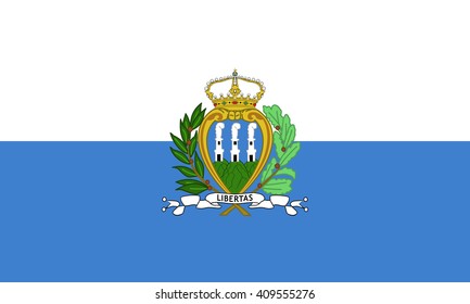 Flag of San Marino vector graphics