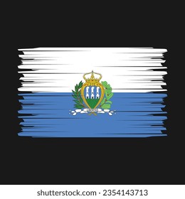 Flag of San Marino vector illustration