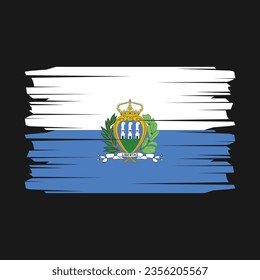 Flag of San Marino vector illustration