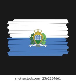 Flag of San Marino Vector Illustration