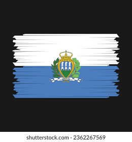 Flag of San Marino Vector Illustration