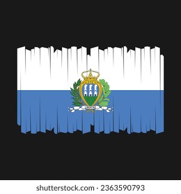 Flag of San Marino Vector Illustration