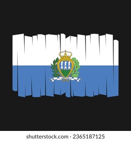 Flag of San Marino Vector Illustration