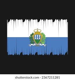 Flag of San Marino Vector Illustration