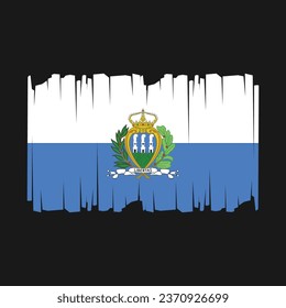 Flag of San Marino Vector Illustration