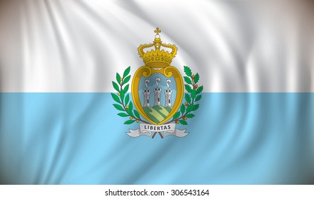 Flag of San Marino - vector illustration