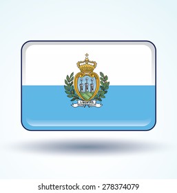 Flag of San Marino,icon vector illustration.