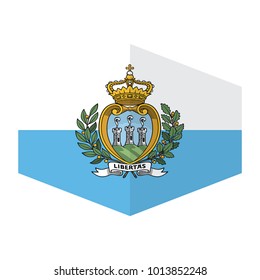 flag of San Marino,vector illustration of San Marino flag, official colors and proportion correctly. National Flag of San Marino, A Flag Illustration within a Sign of the country of San Marino.