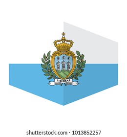 flag of San Marino,vector illustration of San Marino flag, official colors and proportion correctly. National Flag of San Marino, A Flag Illustration within a Sign of the country of San Marino.