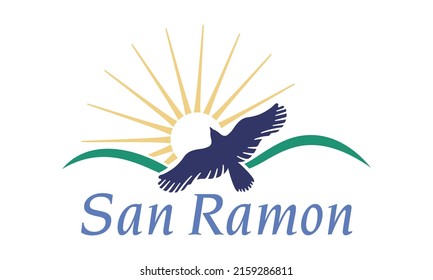 Flag of San Ramon, California, USA. 