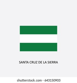 Flag of Santa Cruz de la Sierra - Andres Ibanez Province, santa cruz department Bolivia Vector Illustration