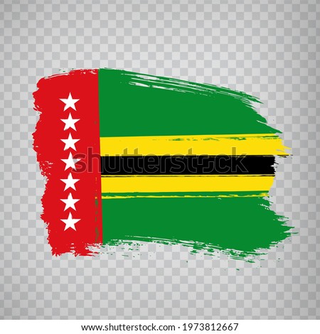 Flag of Santander from brush strokes. Flag Santander Department of Colombia on transparent background for your web site design, app, UI. Colombia. EPS10.