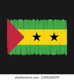 Flag of Sao Tome national country symbol vector illustration
