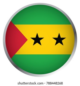 Flag of Sao Tome and Principe (Round icon)