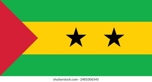 Flag of Sao Tome and Principe - vector