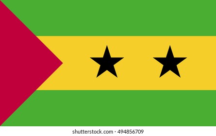 Flag of sao tome and principe. Vector illustration