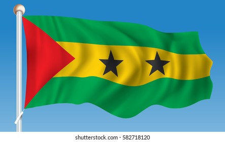 Flag of Sao Tome and Principe - vector illustration