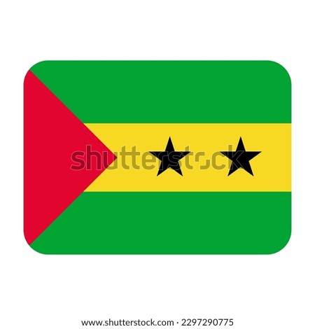 Flag Sao Tome Principe vector flat icons. Isolated flag Sao Tome Principe emoji illustration