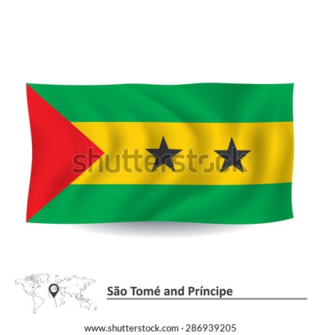 Flag of Sao Tome and Principe - vector illustration