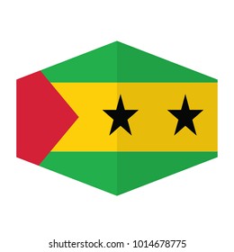 flag of Sao Tome and Principe,vector illustration of Sao Tome and Principe flag, official colors and proportion correctly. National Flag of Sao Tome and Principe.