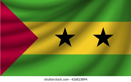 Flag of Sao Tome and Principe,vector illustration