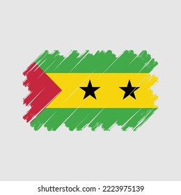 Flag of Sao Tome vector illustration