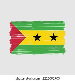 Flag of Sao Tome vector illustration