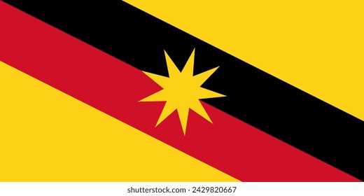 Flag of Sarawak State (Malaysia) Negeri Sarawak, Ibu Pertiwi