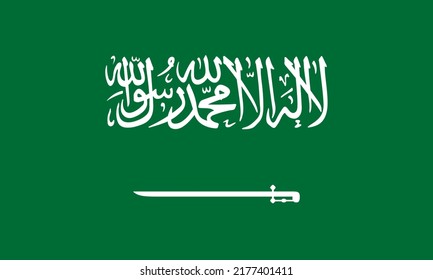 flag Saudi Arabia, illustration vector of  Saudi Arabia flag. EPS10